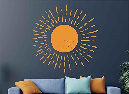 Sunshine Duvar Dekor Sticker Modern Güneş Resimleri Çocuk Bebek Kreş Odası Çıkartmaları YT5903 (Sarı)
