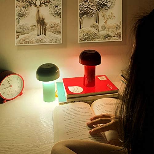 Dokunmatik Sensör ve Mıknatıslı Deco 3W Mantar LED Masa Lambası, 48 Saate Kadar Şarj Edilebilir Pil Kullanımı, Çocuklar için