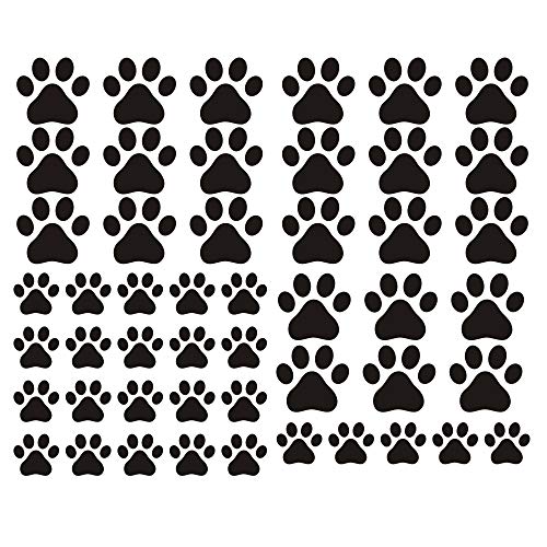 49 Adet / takım Köpek Paws Duvar Çıkartmaları Vinil Pawprints Sticker Hayvan Ayak Izi Duvar Sanat Dekorasyon Çocuklar ıçin Erkek