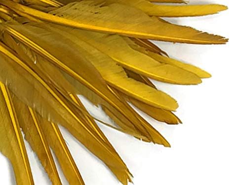 1 Paket-Boyalı Antik Altın Ördek Birincil Kanat İşaretçi Tüyleri 0.50 Oz. Zanaat Cadılar Bayramı Kostüm Karnaval Kaynağı / Mehtap
