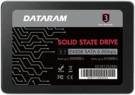 DATARAM 240 GB 2.5 SSD Sürücü Katı Hal Sürücü GİGABYTE GA-B250M-GAMING 5 ile Uyumlu