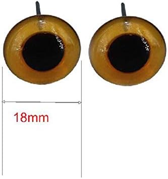 ARTCXC 1 Kutu(30 adet) 18mm Büyük Cam Gözler Zanaat Gözler Iğne Keçe Ayılar Bebekler Tuzakları Dikiş El Sanatları DIY Aksesuarları