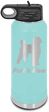 Portekizce Su Köpek Anne Lazer Kazınmış Su Şişesi Özelleştirilebilir Polar Deve Paslanmaz Çelik Saman ile Birçok Renk Boyutları-portie