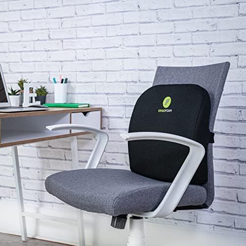 Sandalye için ErgoFoam Bel Desteği Yastığı-Ofis Koltuğu için Premium Nefes Alabilen Örgü Sırt Desteği-Sırt Ağrısı için Dünyanın