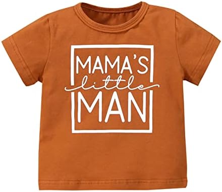 ZAXARRA Erkek Bebek Kısa Kollu T-Shirt mama'nın Küçük Adam Bebek Tee Toddler Gömlek Erkek Yaz Giysileri