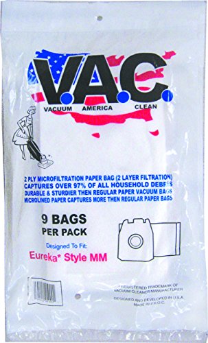 VACUUM AMERİCA CLEAN VAC 24 Eureka Style MM Mikro Filtrasyon Torbası (9'lu Paket)