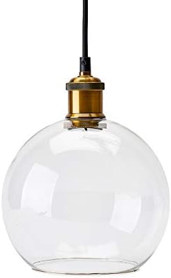 LEDPAX Teknolojisi Modern 3-Globe Asma Tavan Kolye avize Fikstür Metal Gölgelik ile Temizle Cam Shades E26 Duy, 3 ışıkları, antik