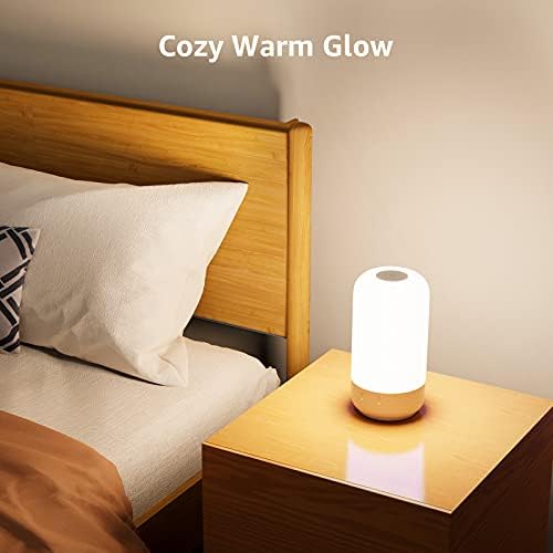 Lepro Masa Lambası, Yatak Odası için Renk Değiştiren LED Dokunmatik Lamba, RGB ve Ayarlanabilir Beyaz 2700K-5700K, 350lm, Otomatik